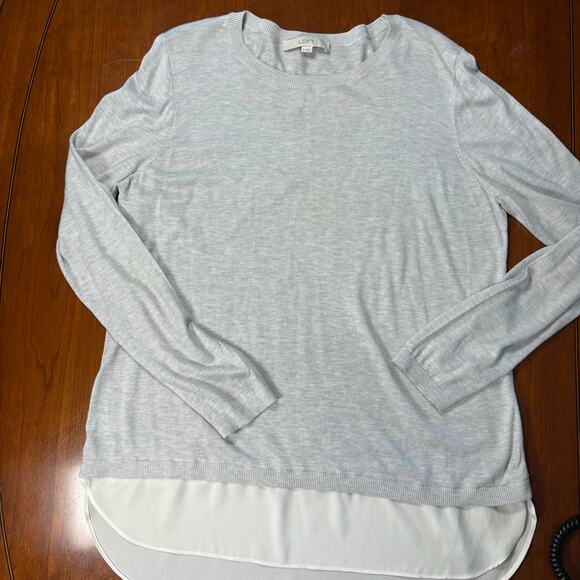 Ann Taylor LOFT Sweaters - Loft Gray and Cream Sweater XL